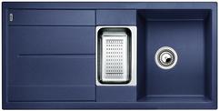 BLANCO METRA 6 S, SILGRANIT, night blue, with drain remote control, with accessories, reversible, 600 mm min. cabinet size