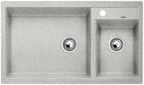 BLANCO METRA 9, SILGRANIT, greystone, w/o drain remote control, Bowl left, 900 mm min. cabinet size