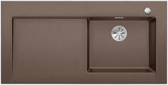 BLANCO MODEX-M 60, SILGRANIT, coffee, with drain remote control, with accessories, bowl right, 600 mm min. cabinet size