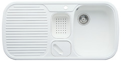 BLANCO MULTI-BOX 6 S, SILACRON, white, w/o drain remote control, Bowl right, 600 mm min. cabinet size