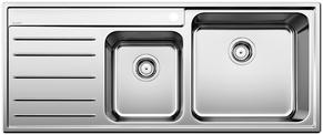 BLANCO NAYA 9 S, Stainless steel brushed finish, w/o drain remote control, Bowl right, 900 mm min. cabinet size