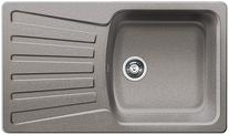 BLANCO NOVA 5 S, SILGRANIT, alu metallic, w/o drain remote control, with siphon, reversible, 500 mm min. cabinet size