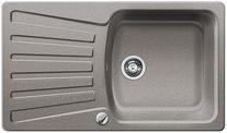 BLANCO NOVA 5 S, SILGRANIT, alu metallic, with drain remote control, reversible, 500 mm min. cabinet size
