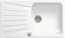 BLANCO NOVA 5 S, SILGRANIT, white, with drain remote control, reversible, 500 mm min. cabinet size