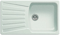 BLANCO NOVA 5 S, SILGRANIT, polar, w/o drain remote control, with siphon, reversible, 500 mm min. cabinet size