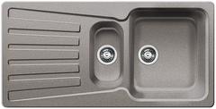 BLANCO NOVA 6 S, SILGRANIT, alu metallic, w/o drain remote control, with siphon, reversible, 600 mm min. cabinet size