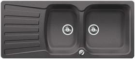 BLANCO NOVA 8 S, SILGRANIT, rock grey, w/o drain remote control, with siphon, reversible, 800 mm min. cabinet size