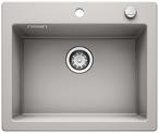 BLANCO PALONA 6, Ceramic PuraPlus, alu grey, with drain remote control, w/o bowl layout, 600 mm min. cabinet size