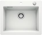 BLANCO PALONA 6, Ceramic PuraPlus, white matt, with drain remote control, w/o bowl layout, 600 mm min. cabinet size
