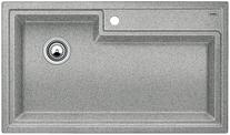 BLANCO PLENTA, SILGRANIT, greystone, w/o drain remote control, w/o accessories, w/o bowl layout, 900 mm min. cabinet size