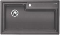 BLANCO PLENTA, SILGRANIT, rock grey, w/o drain remote control, w/o accessories, w/o bowl layout, 900 mm min. cabinet size