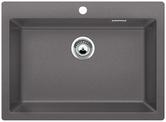 BLANCO PLEON 8, SILGRANIT, rock grey, w/o drain remote control, w/o bowl layout, 800 mm min. cabinet size