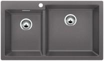 BLANCO PLEON 9, SILGRANIT, rock grey, w/o drain remote control, Bowl right, 900 mm min. cabinet size