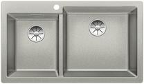 BLANCO PLEON 9, SILGRANIT, pearl grey, w/o drain remote control, Bowl right, 900 mm min. cabinet size