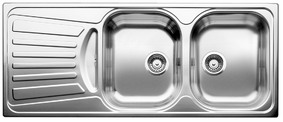 BLANCO PLUS 8 S, Stainless steel brushed finish, w/o drain remote control, reversible, 800 mm min. cabinet size
