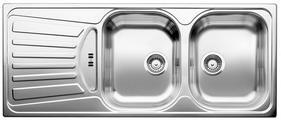 BLANCO PLUS 8 S, Stainless steel brushed finish, w/o drain remote control, reversible, 800 mm min. cabinet size