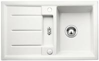 BLANCO PRION 45 S, Ceramic PuraPlus, white matt, with drain remote control, reversible, 450 mm min. cabinet size