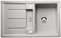 BLANCO PRION 45 S, Ceramic PuraPlus, alu grey, with drain remote control, reversible, 450 mm min. cabinet size