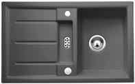 BLANCO PRION 45 S, Ceramic PuraPlus, basalt, with drain remote control, reversible, 450 mm min. cabinet size