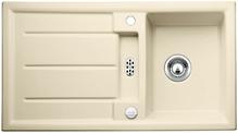 BLANCO PRION 5 S, Ceramic PuraPlus, jasmine, with drain remote control, reversible, 500 mm min. cabinet size