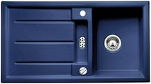 BLANCO PRION 5 S, Ceramic PuraPlus, cobalt blue, with drain remote control, reversible, 500 mm min. cabinet size