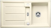 BLANCO PRION 5 S, Ceramic PuraPlus, magnolia glossy, with drain remote control, reversible, 500 mm min. cabinet size