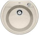 BLANCO RONDOVAL 45, SILGRANIT, sand, with drain remote control, w/o bowl layout, 450 mm min. cabinet size
