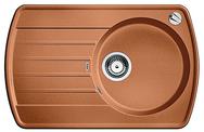 BLANCO RONDOVAL 45 S, SILGRANIT, cognac, with drain remote control, reversible, 450 mm min. cabinet size