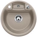 BLANCO RONDO Pro, SILGRANIT until 10-2014, tartufo, with drain remote control, w/o bowl layout, 450 mm min. cabinet size
