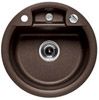 BLANCO RONDO Pro, SILGRANIT until 10-2014, brown, with drain remote control, w/o bowl layout, 450 mm min. cabinet size