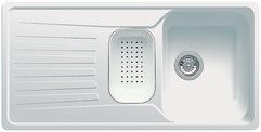 BLANCO SONA 6 S, SILDURAN, white, w/o drain remote control, reversible, 600 mm min. cabinet size