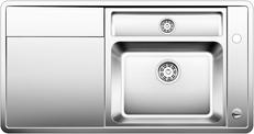 BLANCO STATURA 6 S-IF, Stainless steel satin polish, with drain remote control, with accessories, Bowl left, 600 mm min. cabinet size