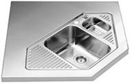 BLANCO STYLE-M 90, Stainless steel satin polish, with drain remote control, with colander, Bowl left