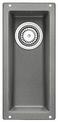 BLANCO SUBLINE 160-U, SILGRANIT until 10-2008, alu metallic, w/o drain remote control, w/o bowl layout, 300 mm min. cabinet size