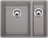 BLANCO SUBLINE 340/160-F, SILGRANIT, alu metallic, with drain remote control, Bowl left, 600 mm min. cabinet size
