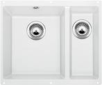 BLANCO SUBLINE 340/160-U, SILGRANIT until 10-2008, white, with drain remote control, Bowl left, 600 mm min. cabinet size