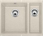 BLANCO SUBLINE 340/160-U, SILGRANIT until 10-2008, sand, with drain remote control, Bowl left, 600 mm min. cabinet size