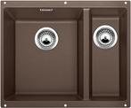 BLANCO SUBLINE 340/160-U, SILGRANIT, coffee, w/o drain remote control, Bowl left, 600 mm min. cabinet size