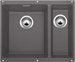 BLANCO SUBLINE 340/160-U, SILGRANIT, pearl grey, w/o drain remote control, Bowl left, 600 mm min. cabinet size