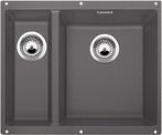 BLANCO SUBLINE 340/160-U, SILGRANIT, rock grey, w/o drain remote control, Bowl right, 600 mm min. cabinet size