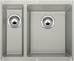 BLANCO SUBLINE 340/160-U, SILGRANIT, pearl grey, w/o drain remote control, Bowl right, 600 mm min. cabinet size