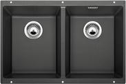 BLANCO SUBLINE 350/350-U, SILGRANIT, anthracite, w/o drain remote control, w/o bowl layout, 800 mm min. cabinet size