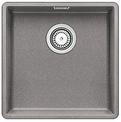 BLANCO SUBLINE 400-F, SILGRANIT, alu metallic, with drain remote control, w/o bowl layout, 500 mm min. cabinet size