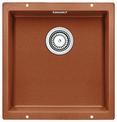BLANCO SUBLINE 400-U, SILGRANIT, cognac, with drain remote control, w/o bowl layout, 500 mm min. cabinet size