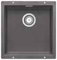 BLANCO SUBLINE 400-U, SILGRANIT, rock grey, w/o drain remote control, w/o bowl layout, 500 mm min. cabinet size