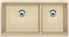 BLANCO SUBLINE 480/320-U, SILGRANIT, champagne, with drain remote control, Bowl left, 900 mm min. cabinet size