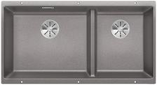 BLANCO SUBLINE 480/320-U, SILGRANIT, alu metallic, w/o drain remote control, Bowl left, 900 mm min. cabinet size