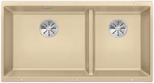 BLANCO SUBLINE 480/320-U, SILGRANIT, champagne, w/o drain remote control, Bowl left, 900 mm min. cabinet size