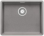 BLANCO SUBLINE 500-F, SILGRANIT, alu metallic, with drain remote control, w/o bowl layout, 600 mm min. cabinet size