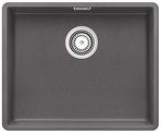 BLANCO SUBLINE 500-F, SILGRANIT, rock grey, with drain remote control, w/o bowl layout, 600 mm min. cabinet size